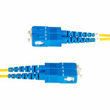 StarTech.com 15m (49.2ft) LC to SC (UPC) OS2 Single Mode Duplex Fiber Optic Cable, 9/125, 100G, Low Insertion Loss, LSZH Fiber Jumper Cord — SMLCSC-OS2-15M