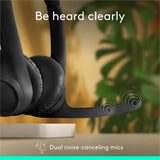 Logitech Zone 300 Wireless Bluetooth Headset With Noise-Canceling Microphone, Compatible with Windows, Mac, Chrome, Linux, iOS, iPadOS, Android - Black — 981-001406