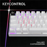 Logitech G PRO X 60 LIGHTSPEED Wireless Gaming Keyboard, Ultra Compact TKL 60% Mechanical Keyboard for Windows PC, LIGHTSYNC RGB, Dual-Shot PBT Keycaps, GX Optical Tactile Switches, White — 920-011921