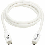 Eaton Tripp Lite Series USB4 40Gbps Cable (M/M) - USB-C, 8K 60 Hz, 240W PD Charging, White, 1 m (3.3 ft.) — U521-1P0M-WH