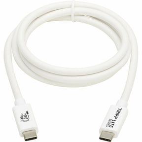 Eaton Tripp Lite Series USB4 40Gbps Cable (M/M) - USB-C, 8K 60 Hz, 240W PD Charging, White, 1 m (3.3 ft.) — U521-1P0M-WH