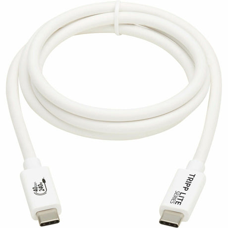 Eaton Tripp Lite Series USB4 40Gbps Cable (M/M) - USB-C, 8K 60 Hz, 240W PD Charging, White, 1 m (3.3 ft.) — U521-1P0M-WH