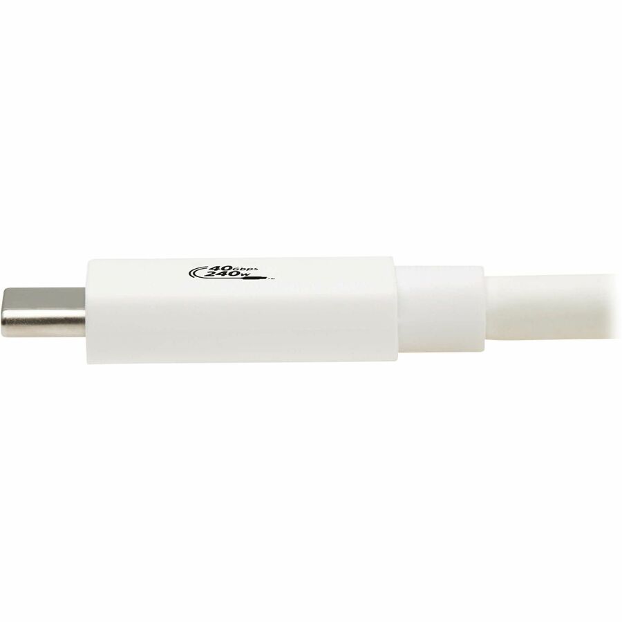 Eaton Tripp Lite Series USB4 40Gbps Cable (M/M) - USB-C, 8K 60 Hz, 240W PD Charging, White, 1 m (3.3 ft.) — U521-1P0M-WH