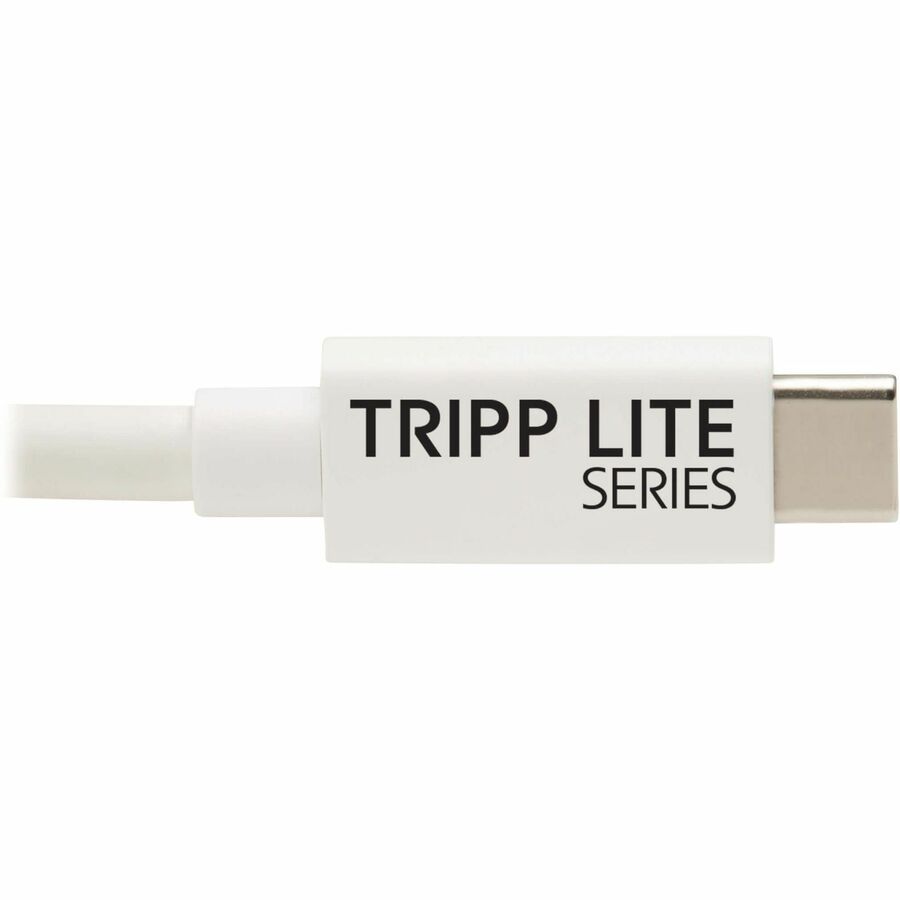 Eaton Tripp Lite Series USB4 40Gbps Cable (M/M) - USB-C, 8K 60 Hz, 240W PD Charging, White, 1 m (3.3 ft.) — U521-1P0M-WH