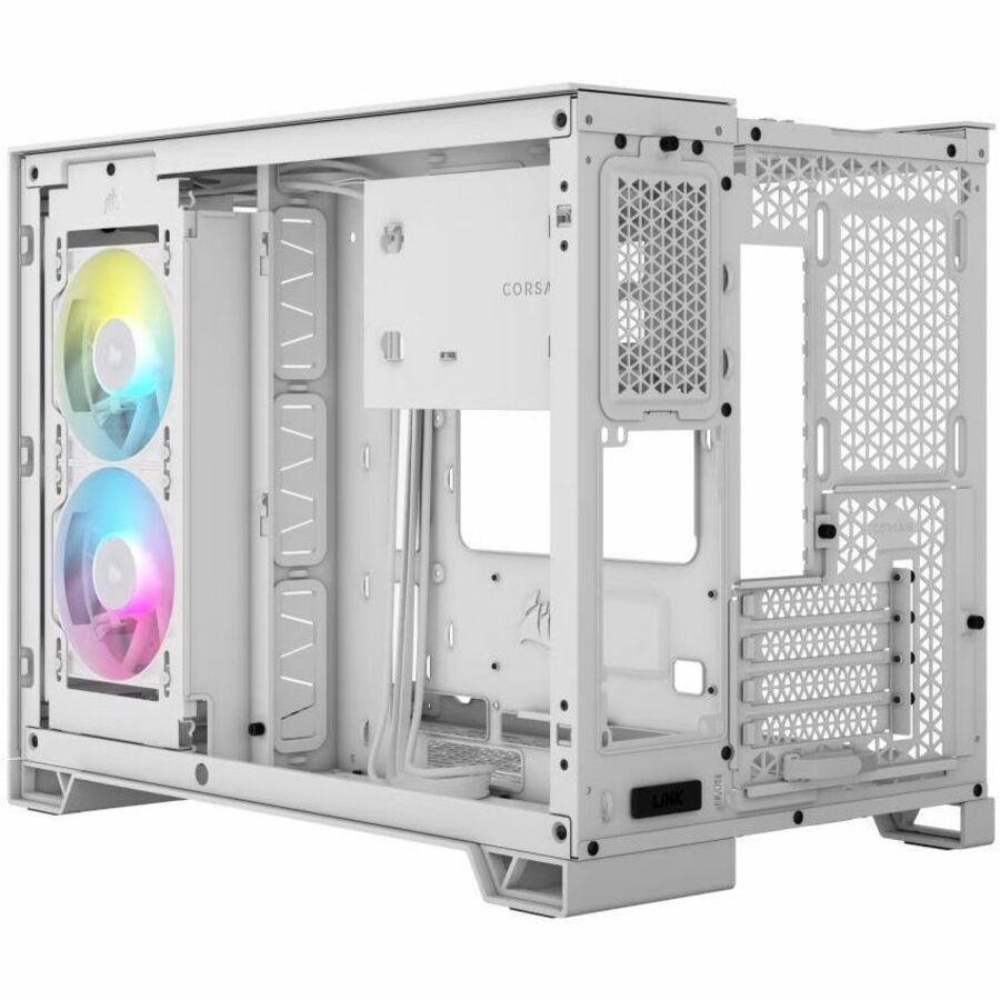 Corsair iCUE LINK 2500X RGB Micro ATX Dual Chamber PC Case - White — CC-9011268-WW