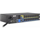 Eaton Managed rack PDU, 2U, L5-30P input, 2.88 kW max, 120V, 24A, 10 ft cord, Single-phase, Outlets: (16) 5-20R — EMAU05-10