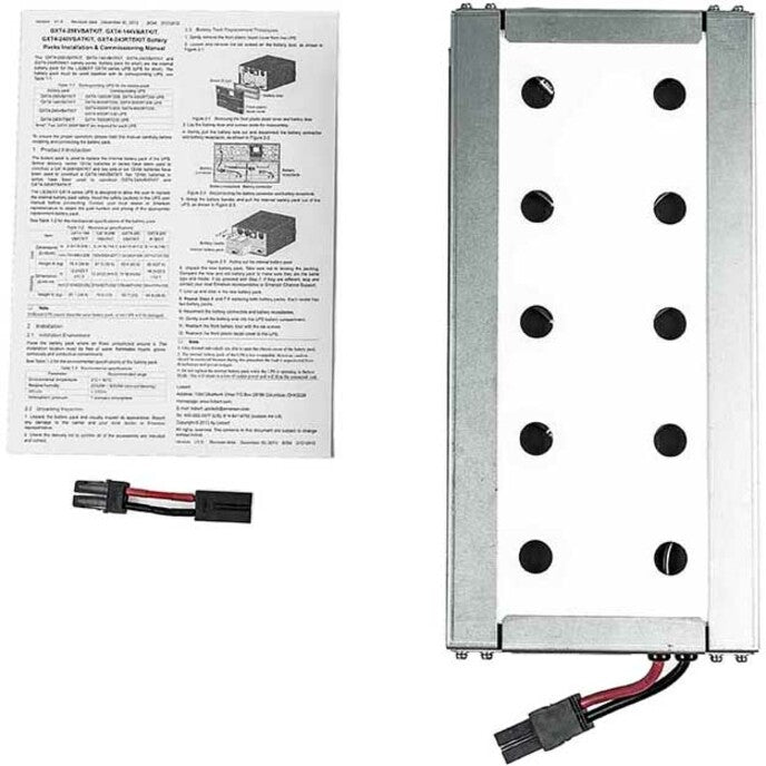 Vertiv Liebert GXT4-240VBATKIT Hot-Swappable 9 Ah, 240V Lead-Acid Battery Kit for Vertiv Liebert GXT4-6000RTL630, GXT4-5000RT230, and GXT4-6000RT230 — GXT4-240VBATKIT