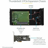 StarTech.com Thunderbolt 3 PCIe Expansion Chassis, External Enclosure Box with 1x PCI-Express Slot, 5K/4K Output Via TB3/DP Ports, TAA — TB31PCIEX16