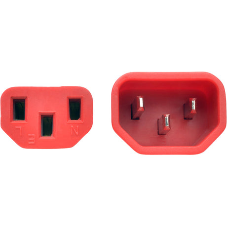 Eaton Tripp Lite Series Heavy-Duty PDU Power Cord, C13 to C14 - 15A, 250V, 14 AWG, 3 ft. (0.91 m), Red — P005-003-ARD