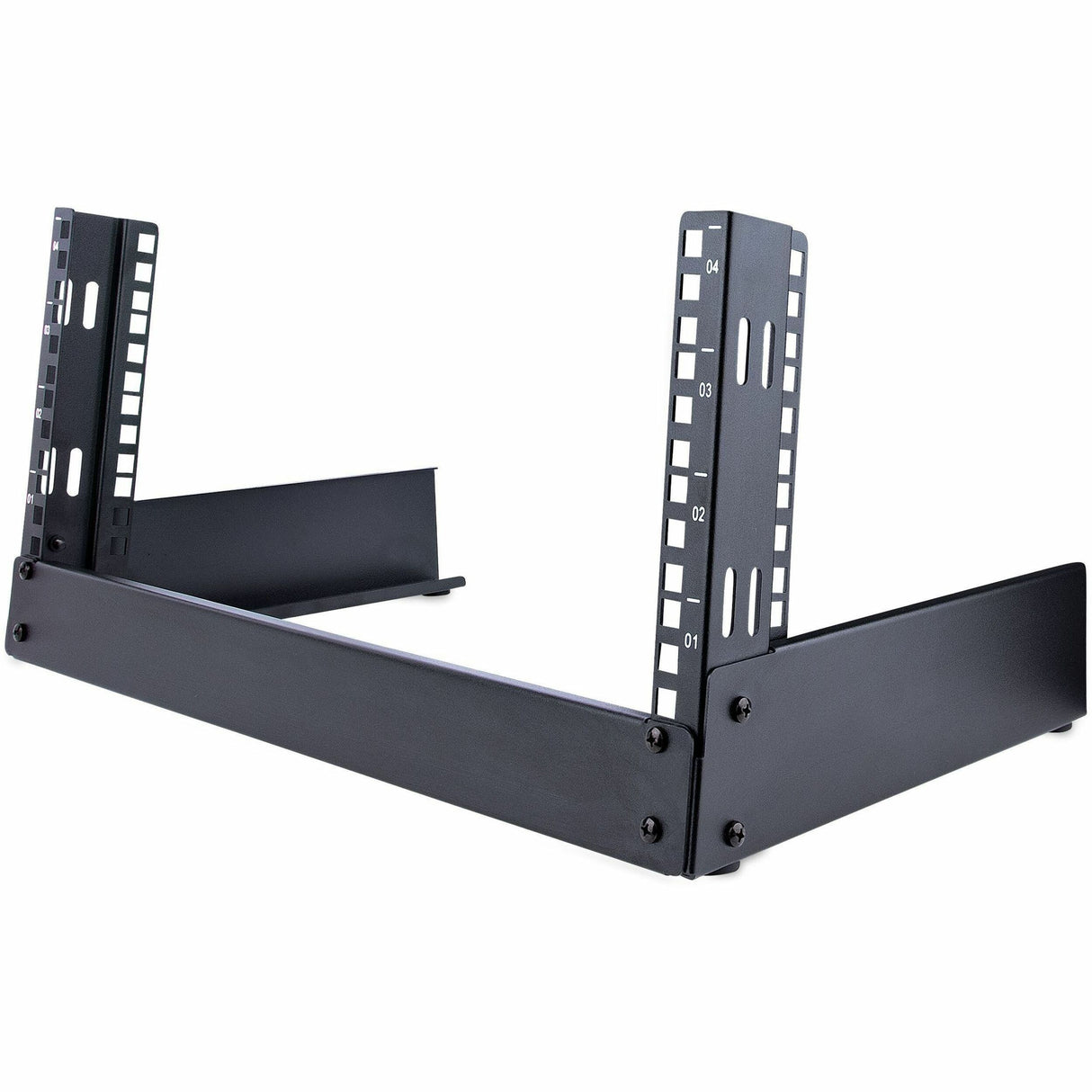 StarTech.com 2-Post 4U Desktop Server Rack, Open Frame 19in Network Rack, Small Home/Office Rack for AV / Studio / Data / IT Equipment — RK4OD