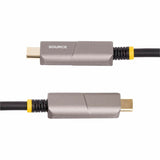 StarTech.com 50ft (15.2m) USB-C to HDMI 2.0 Active Optical Cable (AOC), 4K 60Hz, USB Type-C to HDMI Adapter Cable, CL3 Rated — 146B-USBC-HDMI4K-AOC