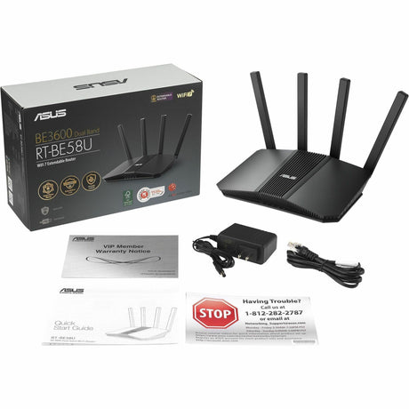 Asus RT-BE58U Wi-Fi 7 IEEE 802.11 a/b/g/n/ac/ax/be Ethernet Wireless Router — RT-BE58U