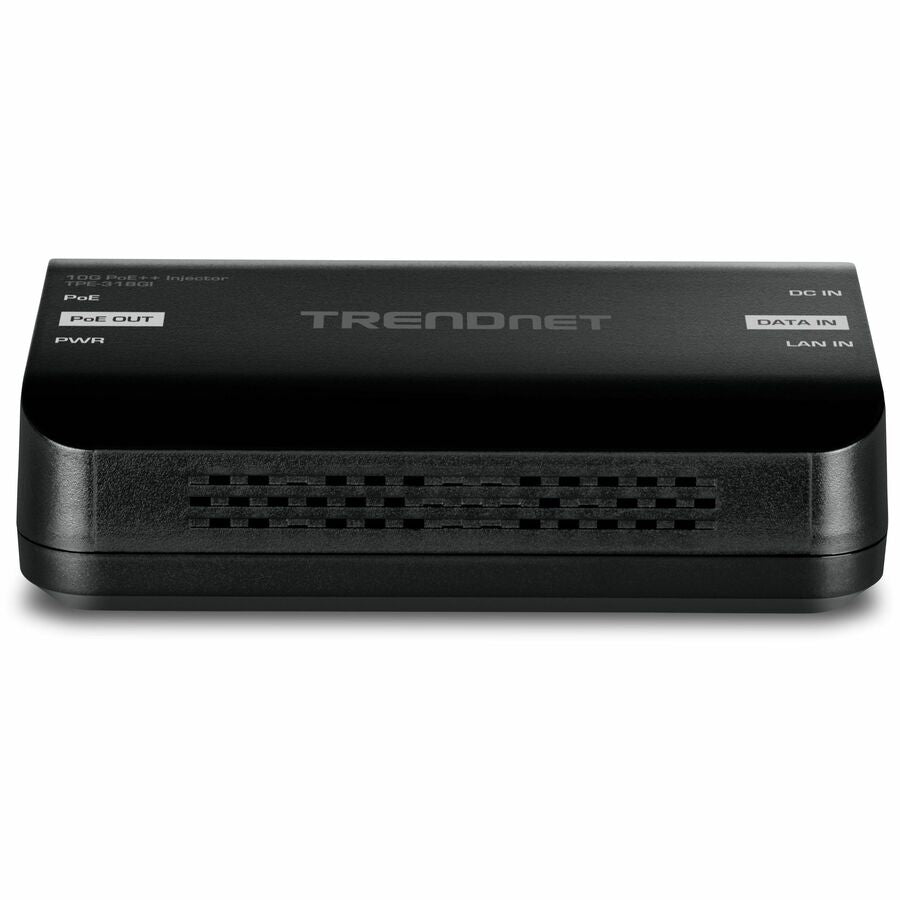 TRENDnet 10G PoE++ Injector, TPE-318GI, Converts a NonPoE Port to A PoE++ 10G Port, Supplies PoE (15.4W), PoE+ (30W), or PoE++ (90W) — TPE-318GI