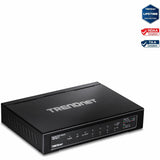 TRENDnet 6-port Gigabit Poe+ Switch; TPE-TG611; 4 X Gigabit Poe+ Ports; 1 X Gigabit Port; 1 X SFP Slot; Supports 100/1000Base-FX Fiber SFP Modules; Ethernet Desktop Network Switch; Lifetime Protection — TPE-TG611