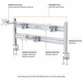Eaton Tripp Lite Series Single-Extension Monitor Mount for Slat Wall System, 13" to 32" Displays, TAA — DMSW1332MTAA