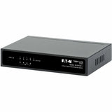 Eaton Tripp Lite Series 5-Port 10/100/1000 Mbps PoE-Powered Desktop Gigabit Ethernet Unmanaged Switch with PoE+ Pass-Through, 65W, Metal Enclosure — NG5POE-1