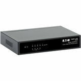Eaton Tripp Lite Series 5-Port 10/100/1000 Mbps PoE-Powered Desktop Gigabit Ethernet Unmanaged Switch with PoE+ Pass-Through, 65W, Metal Enclosure — NG5POE-1