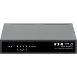 Eaton Tripp Lite Series 5-Port 10/100/1000 Mbps PoE-Powered Desktop Gigabit Ethernet Unmanaged Switch with PoE+ Pass-Through, 65W, Metal Enclosure — NG5POE-1