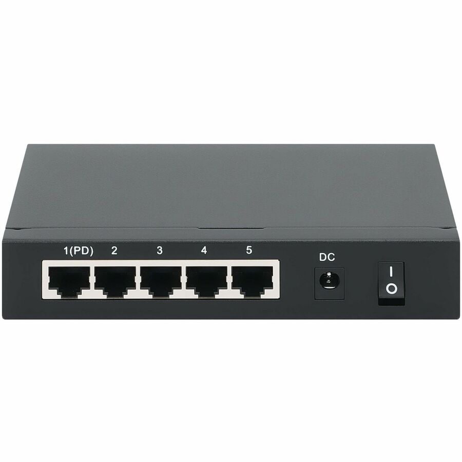 Eaton Tripp Lite Series 5-Port 10/100/1000 Mbps PoE-Powered Desktop Gigabit Ethernet Unmanaged Switch with PoE+ Pass-Through, 65W, Metal Enclosure — NG5POE-1