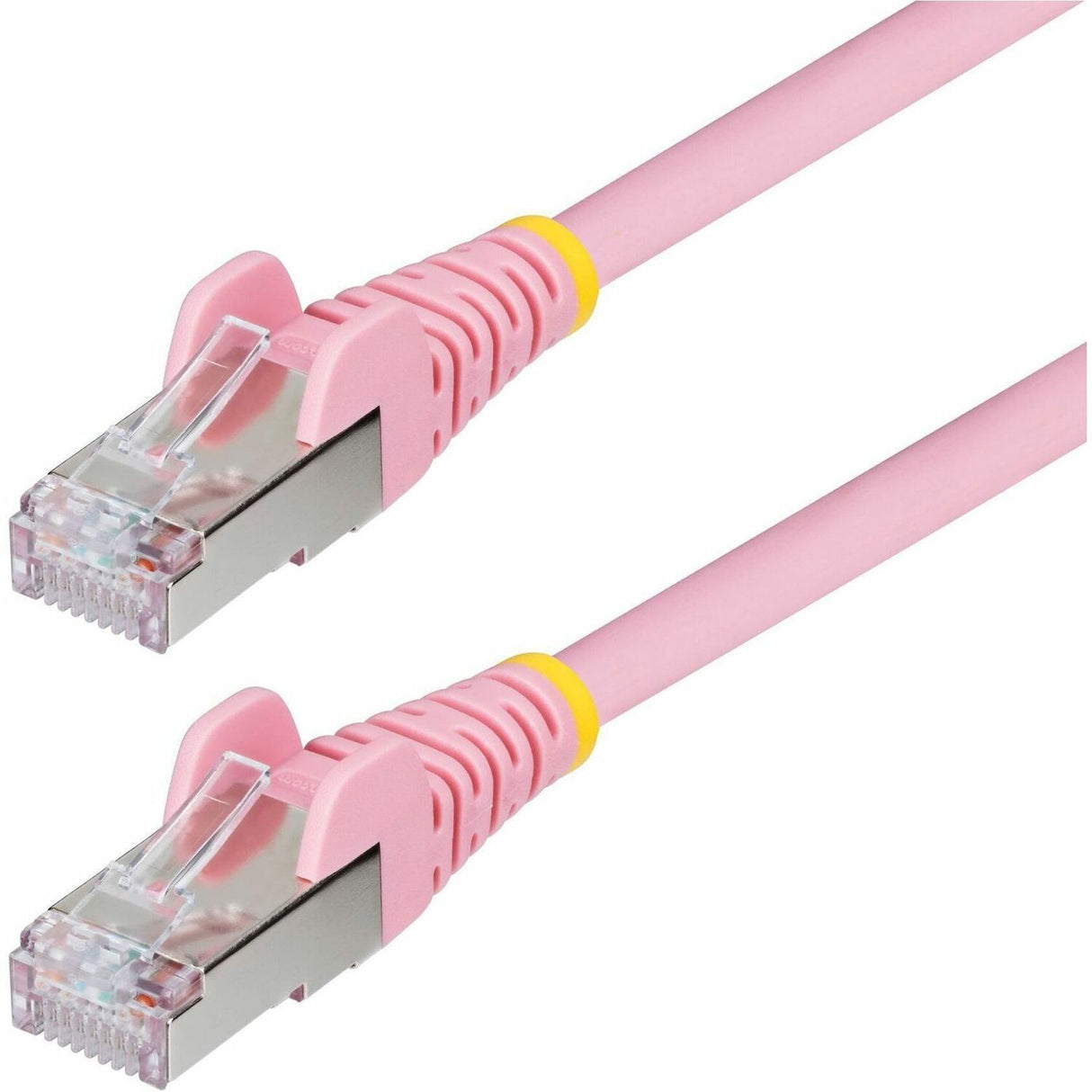 StarTech.com 6in Pink CAT6a Ethernet Cable, Snagless RJ45, 10G, 100W PoE, S/FTP, LSZH, 27AWG Pure Copper, 500MHz, Shielded Network Patch Cord — NLPN-6IN-CAT6A-PATCH