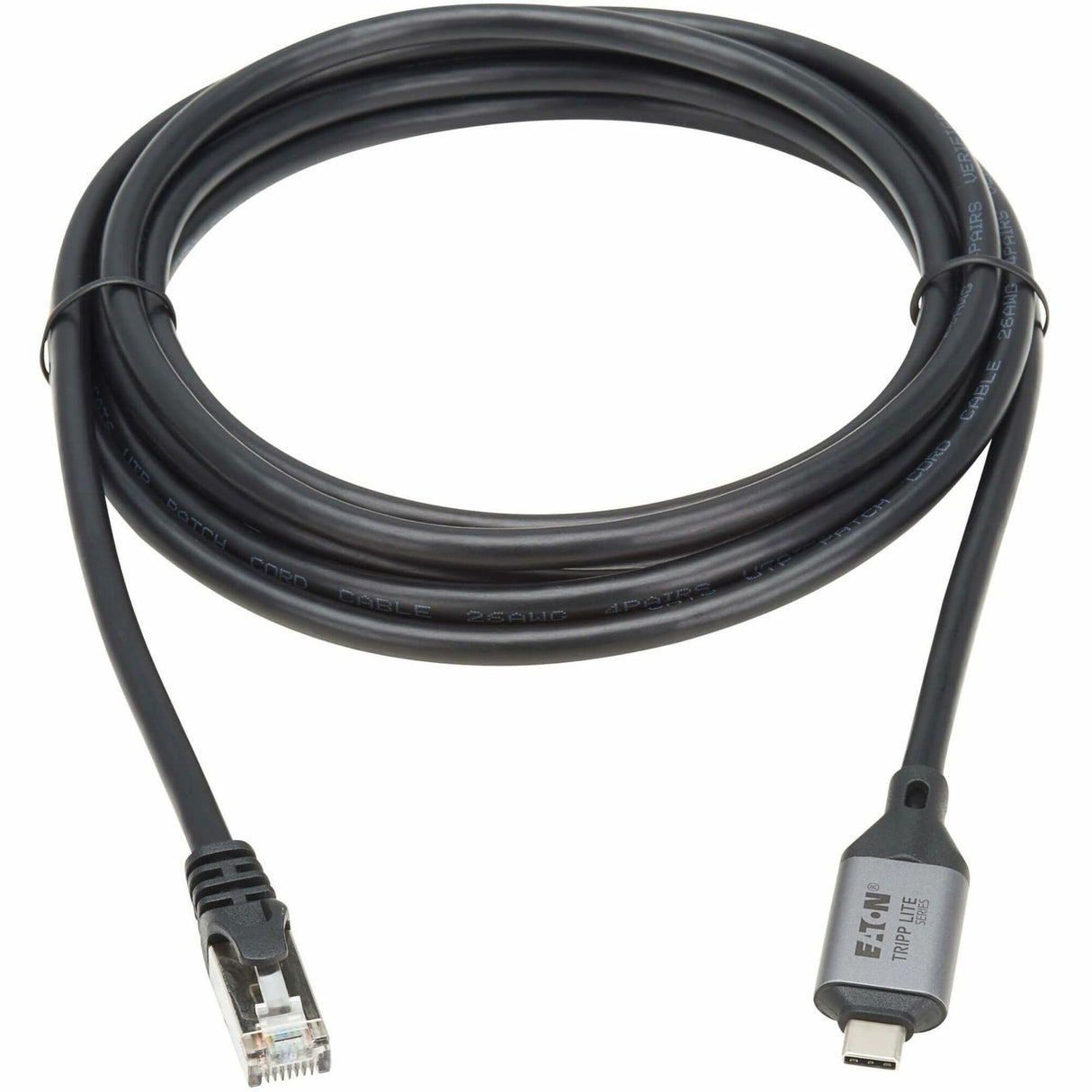 Eaton Tripp Lite Series USB-C to RJ45 Gigabit Ethernet Cable (M/M) - USB 3.2 Gen 1, 3 m (9.8 ft.) — U436-03M