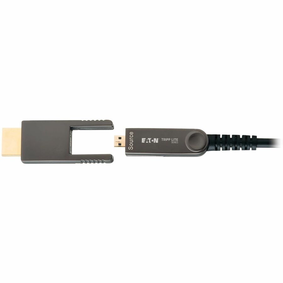 Eaton Tripp Lite Series 8K HDMI Fiber Active Optical Cable (AOC) with Detachable Connectors (M/M) - 8K UHD @ 60 Hz, HDR, HDCP 2.3, Black, 20 m (66 ft.) — P568FMM-20M-8K6