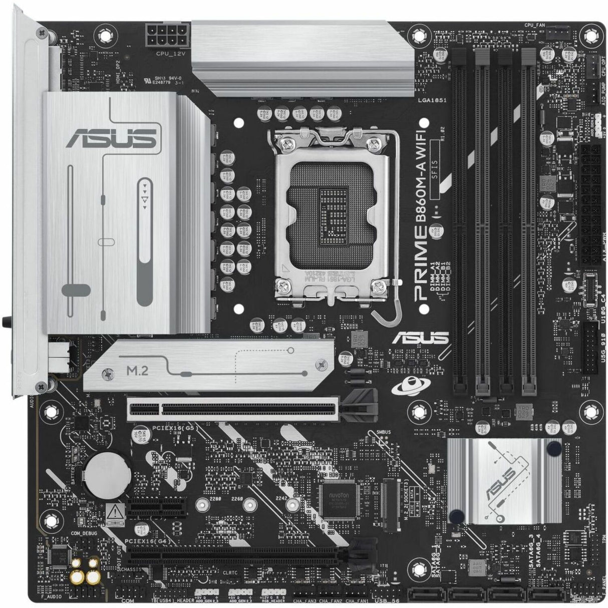 Asus Prime B860M-A WIFI-CSM Desktop Motherboard - Intel B860 Chipset - Socket LGA-1851 - Micro ATX — PRIME B860M-A WIFI-CSM