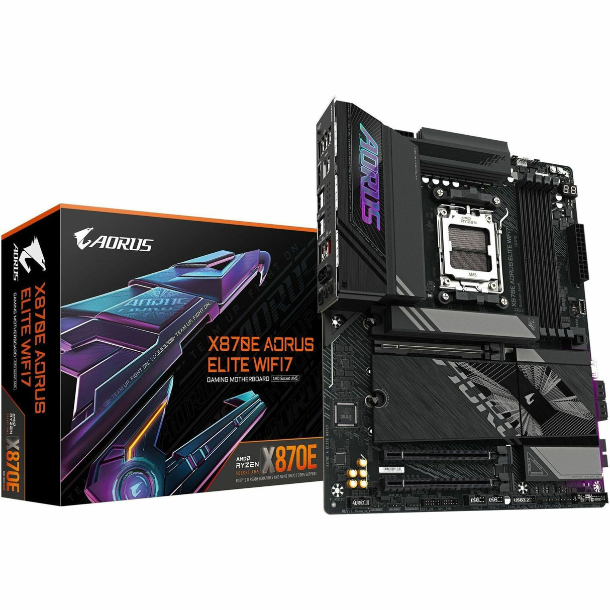 Aorus Ultra Durable X870E AORUS ELITE WIFI7 Gaming Desktop Motherboard - AMD X870E Chipset - Socket AM5 - ATX — X870E A ELITE WIFI7