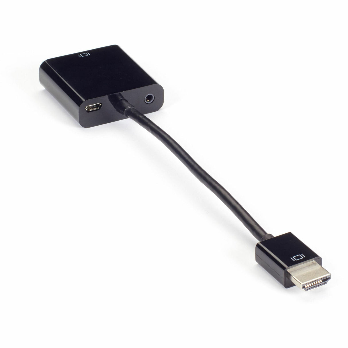 Black Box HDMI to VGA Adapter Converter with Audio, Male/Female Dongle — VA-HDMI-VGA-R2