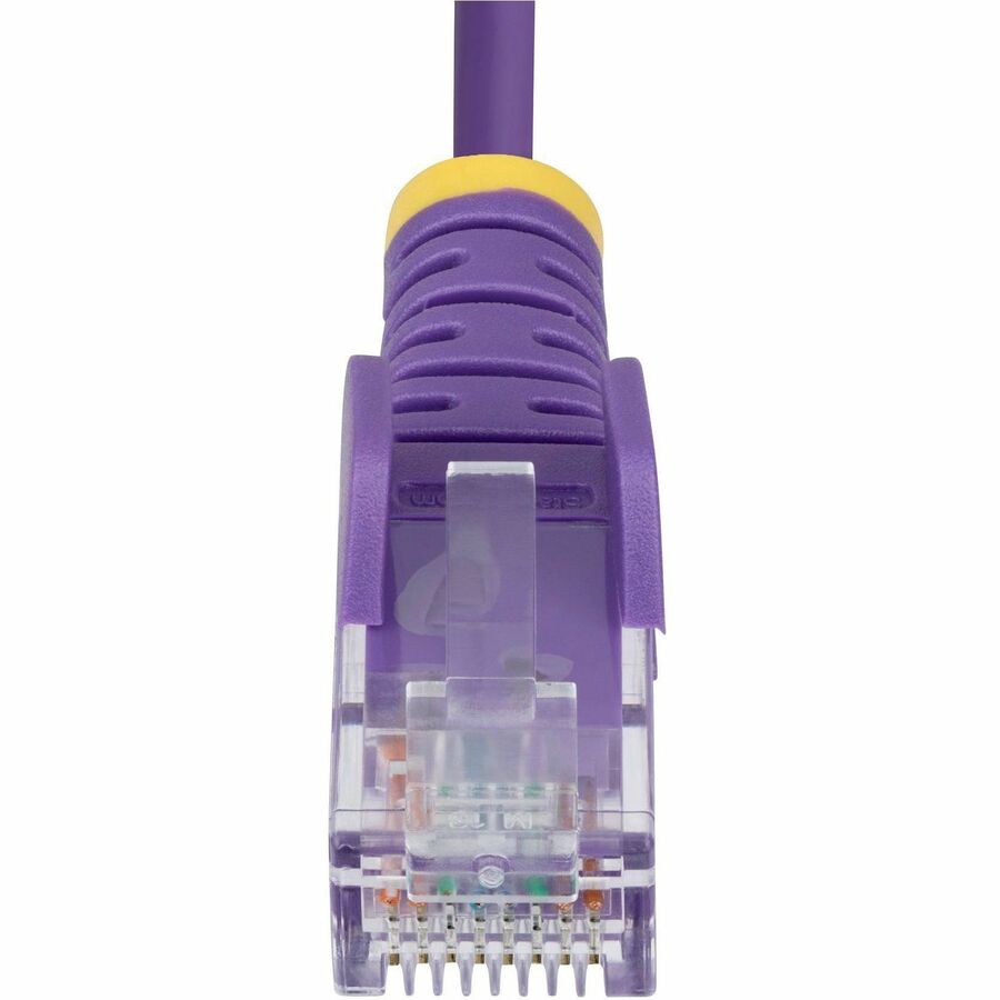StarTech.com 20ft Purple Slim CAT6 Ethernet Cable, Slim Snagless RJ45, UTP, LSZH, 28AWG Bare Copper, Slim Network Patch Cord, Fluke Tested — N6PAT20PLS