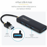 StarTech.com StarTech.com 4-Port USB-A Hub, 5Gbps, Bus Powered, Small Travel Mini USB Hub, Multi-Port USB 3.0 Splitter, Portable USB Hub — H5A4A-USB-HUB