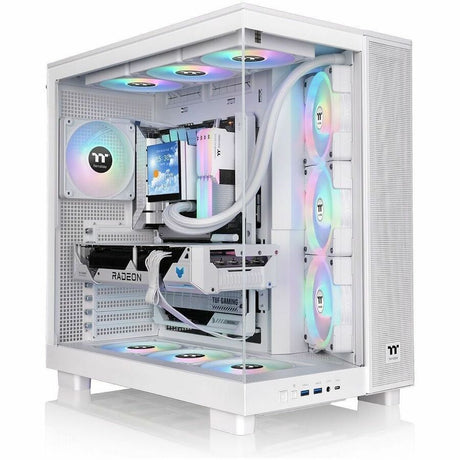 Thermaltake View 380 XL TG ARGB Snow Mid Tower Chassis — CA-11E-00M6WN-00