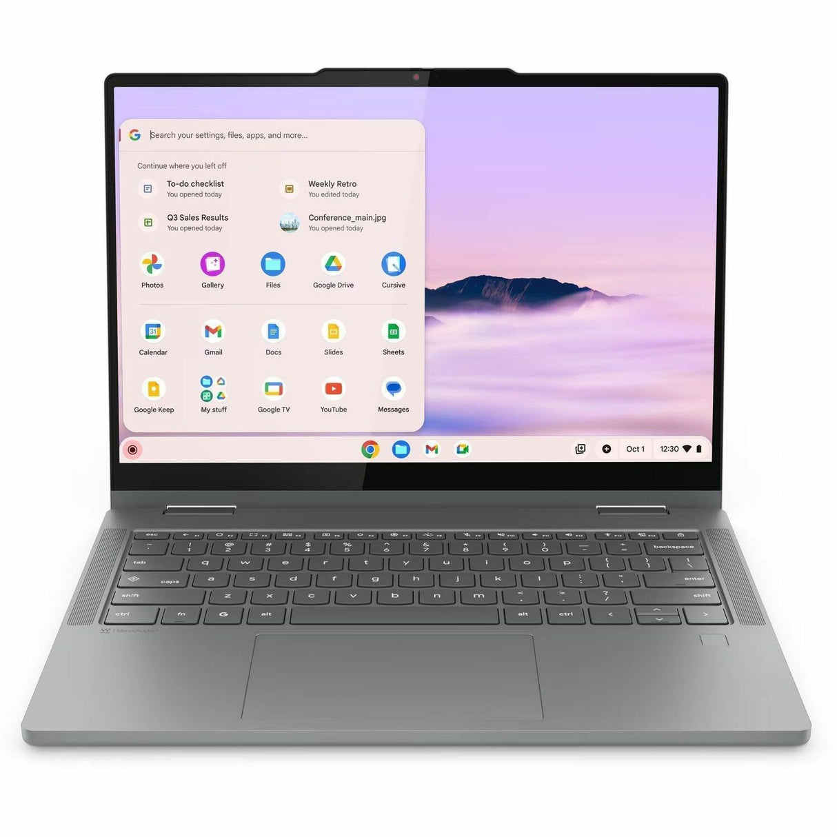 Lenovo 14IRU10 83LL000FUS 14" Touchscreen Convertible 2 in 1 Chromebook - WUXGA - Intel Core 5 120U - 8 GB - 128 GB Flash Memory - English Keyboard - Luna Gray — 83LL000FUS