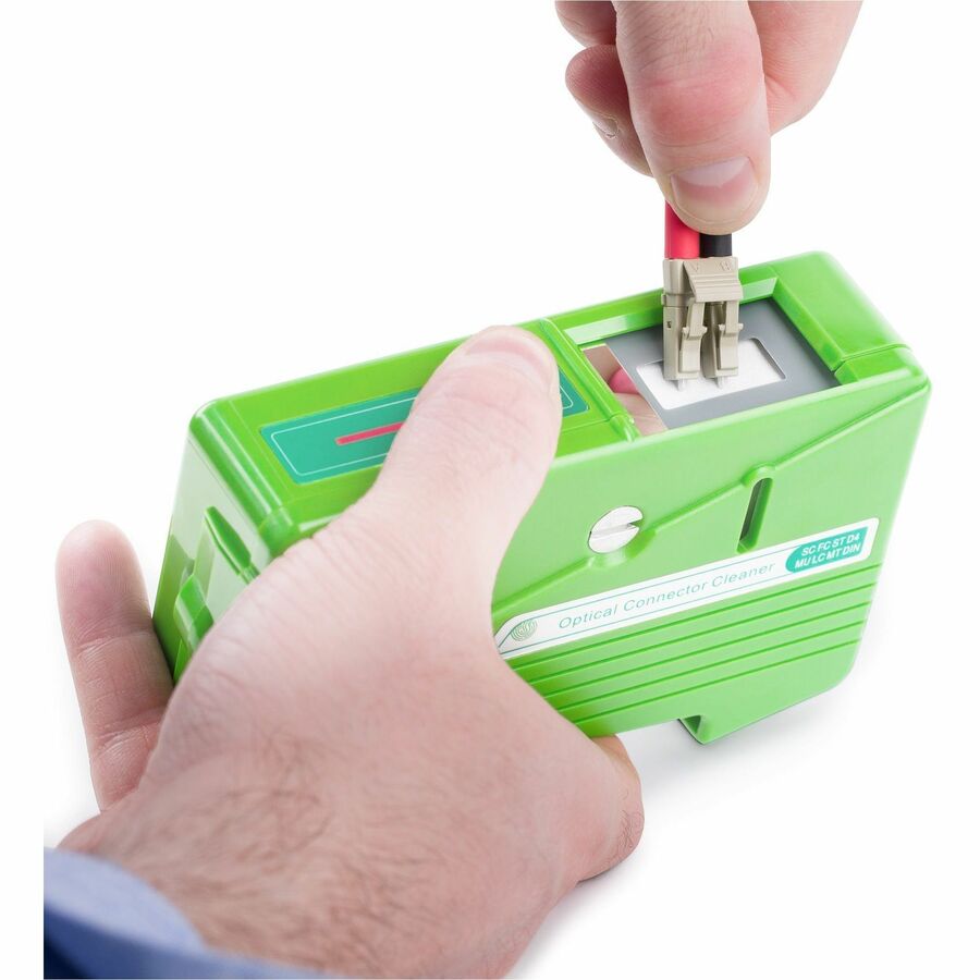 StarTech.com Fiber Optic Cleaner, Fiber Connector Cleaning Cassette, LC Fiber Cleaner, for LC/SC/ST/FC Optical Fiber Cables — FOCLEANER
