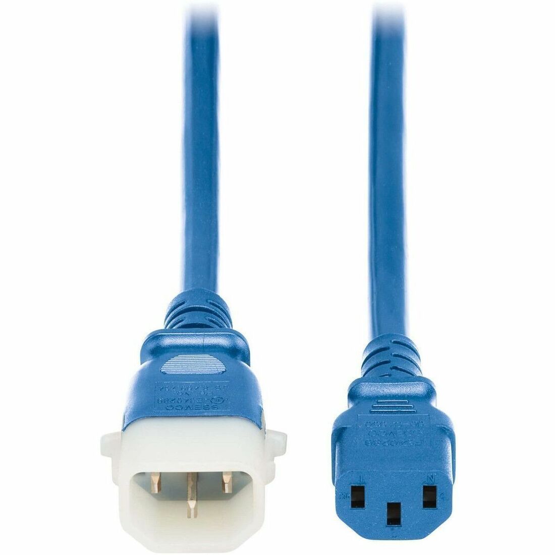 Eaton Tripp Lite Series PDU Power Cords, C13 to P-Lock C14 - Heavy-Duty, 15A, 250V, 14 AWG, 2 ft. (0.6 m), Blue, 6 Pack — P005-E02-ABL-6