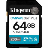Kingston Canvas Go! Plus 64 GB Class 10/UHS-I (U3) V30 SDXC — SDG4/64GB