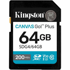 Kingston Canvas Go! Plus 64 GB Class 10/UHS-I (U3) V30 SDXC — SDG4/64GB