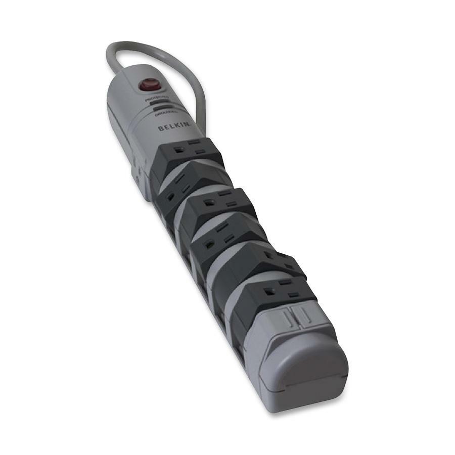 Belkin Pivot-Plug Surge Protectors 8-Outlet - 6 foot Cable - 1800 Joules — BP108200-06