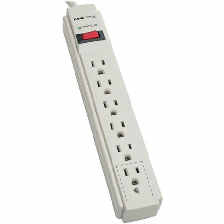 Eaton Tripp Lite Series Protect It! 6-Outlet Surge Protector, 8 ft. (2.43 m) Cord, 990 Joules, Low-Profile Right-Angle 5-15P plug — TLP608