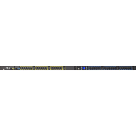 Eaton Metered Input rack PDU, 0U, L6-30P input, 5.76 kW max, 200-240V, 24A, 10 ft cord, Single-phase, Outlets: (36) C13 Outlet grip, (6) C19 Outlet grip — EMI104-10