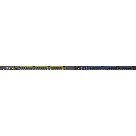 Eaton Metered Input rack PDU, 0U, L6-30P input, 5.76 kW max, 200-240V, 24A, 10 ft cord, Single-phase, Outlets: (36) C13 Outlet grip, (6) C19 Outlet grip — EMI104-10