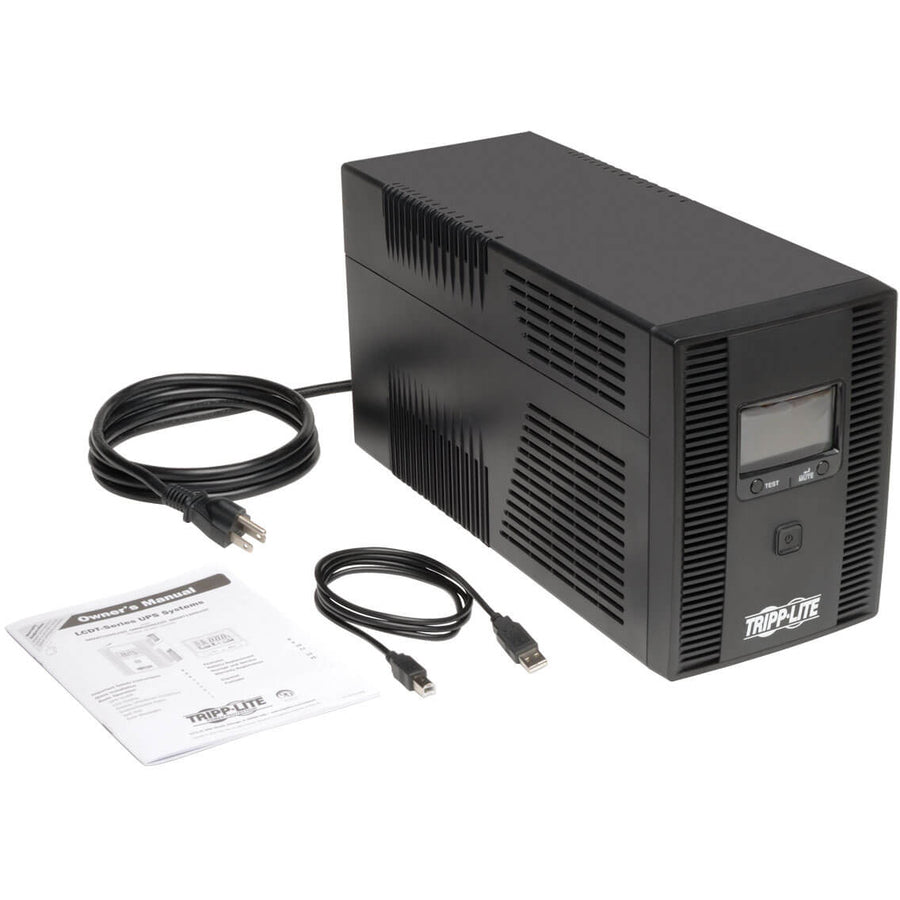 Eaton Tripp Lite Series SmartPro LCD 120V 1300VA 720W Line-Interactive UPS, AVR, Tower, LCD, USB, 8 Outlets — SMART1300LCDT