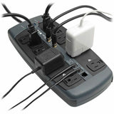 Eaton Tripp Lite Series Protect It! 10-Outlet Surge Protector, 8 ft. (2.43 m) Cord, 3345 Joules, Tel/Modem/Coaxial Protection — TLP1008TELTV