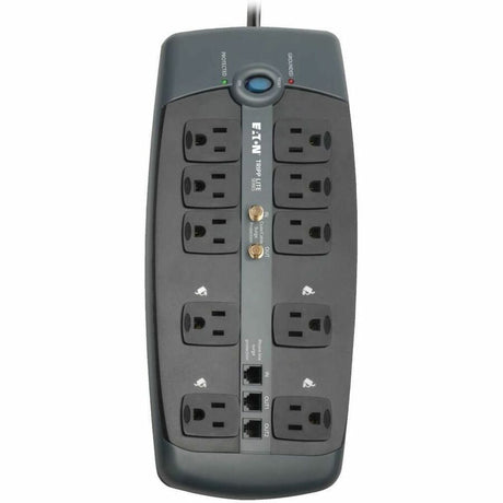 Eaton Tripp Lite Series Protect It! 10-Outlet Surge Protector, 8 ft. (2.43 m) Cord, 3345 Joules, Tel/Modem/Coaxial Protection — TLP1008TELTV