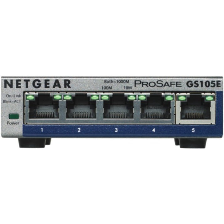Netgear ProSafe Plus Switch, 5-Port Gigabit Ethernet — GS105E-200NAS