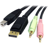 StarTech.com 6 ft 4-in-1 USB DisplayPort KVM Switch Cable — DP4N1USB6