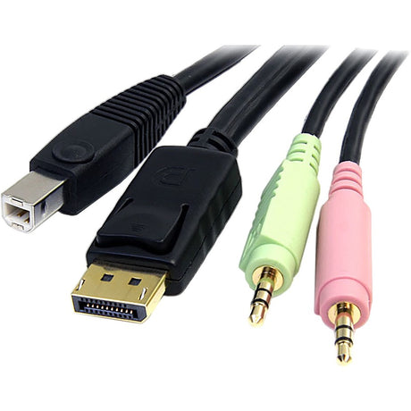 StarTech.com 6 ft 4-in-1 USB DisplayPort KVM Switch Cable — DP4N1USB6
