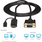 StarTech.com HDMI to VGA Cable - 6 ft / 2m - 1080p - 1920 x 1200 - Active HDMI Cable - Monitor Cable - Computer Cable — HD2VGAMM6