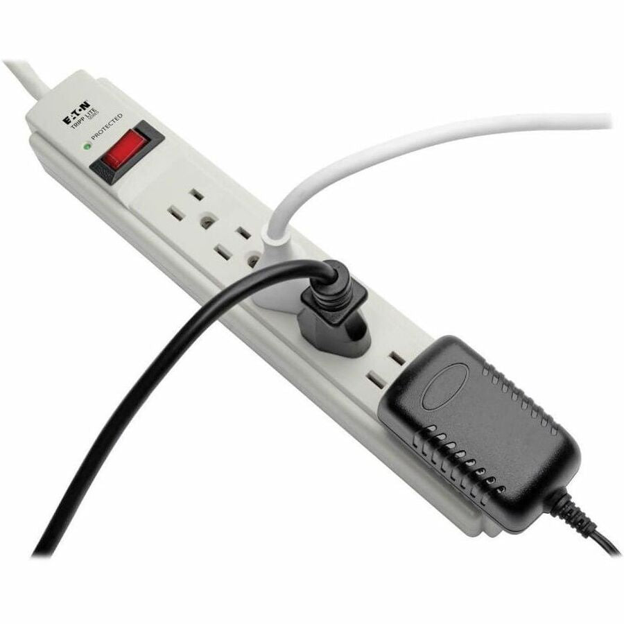 Eaton Tripp Lite Series Protect It! 6-Outlet Surge Protector, 4 ft. (1.22 m) Cord, 790 Joules, Diagnostic LED, Light Gray Housing — TLP604