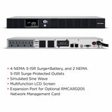 CyberPower OR1500LCDRM1U Smart App LCD UPS Systems — OR1500LCDRM1U